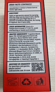 Recalled RootStim Beard Growth Serum Packaging (Side)