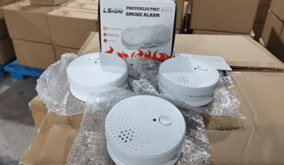 Recalled LSHOME 3-Pack Smoke Detector Fire Alarms