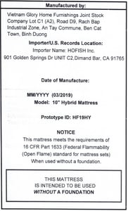 Tag Showing "Prototype ID: HF19HY"