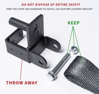 Only the recalled bracket should be disposed of