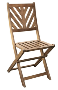 Jimco Outdoor Folding Bistro Chairs in teak finish
