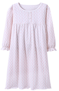 Recalled Auranso Official children's nightgown - long sleeves, white with pink heart print