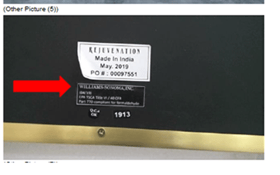 Date Code from Back of Mirror