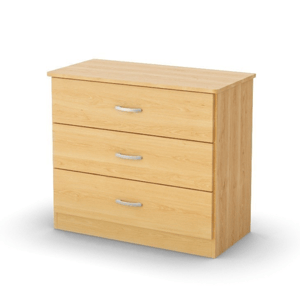 Libra style 3-drawer chest in natural maple