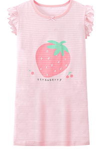 Recalled Auranso Official children's nightgown - short sleeves, pink with pink stripes