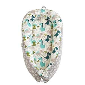 Recalled Belivium Baby Lounger - Blue Dinosaur