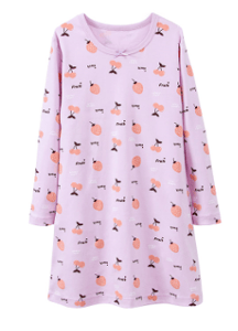 Recalled Booph children's nightgown - short sleeves, purple with blueberries
