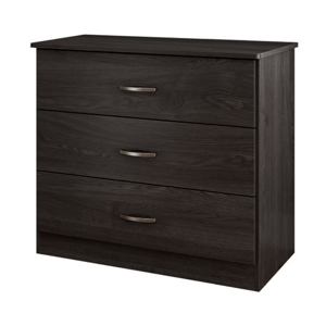Libra style 3-drawer chest in gray oak