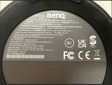 Recalled BenQ Portable Projector – model GV31