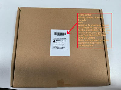 Label description and location