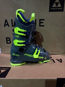 Recalled Fischer RC4 50 Junior Ski Boots - Rhino Grey