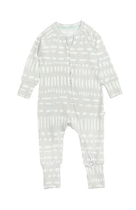 Recalled Loulou Lollipop tight-fitting pajamas - long-sleeves, gray mudcloth print
