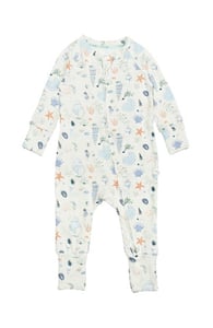Recalled Loulou Lollipop tight-fitting pajamas - long-sleeves, seashells print