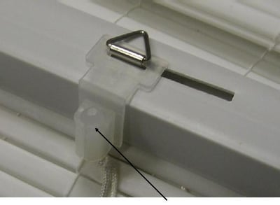 Roll-up blind with release clips NOT INCLUDED IN THIS RECAL