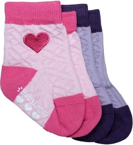 Baby Socks with Heart Appliqué
