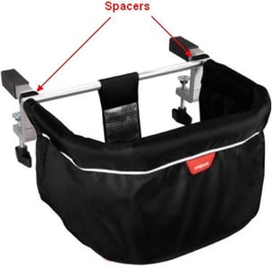 Chairs not included in this recall have black plastic spacers between the cross bar and clamps