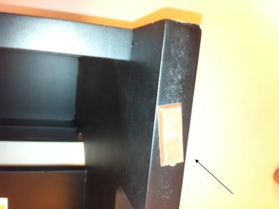 Tab on bottom of step stool