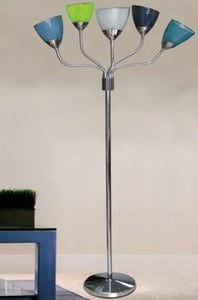 Big Lots 5-Light Floor Lamp with multi-colored shades