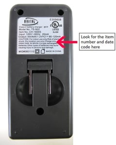 Sakar International Battery Chargers label