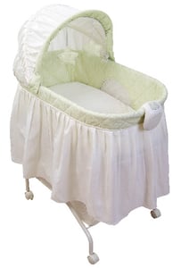 KB021-ARC- Tender Vibes Travel Bassinet (lime green cover)