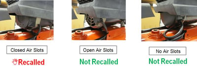 Check your motor end cap for an affected motor as shown below
