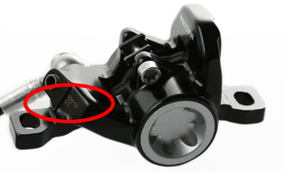 Location of the Magura MT 6 brake date code