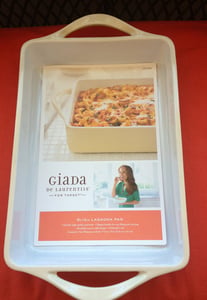 Giada De Laurentiis Ceramic 9x13 Inch Lasagna Pan top view
