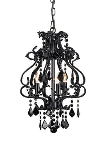 9062 Valentina chandelier, small, black