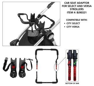 Select/Versa stroller and adaptor #BJ90321