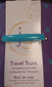 Metal handle on Journey Girl Travel Trunk