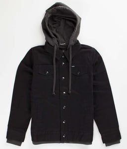 Vans Boys Hooded Jacket  - black cotton