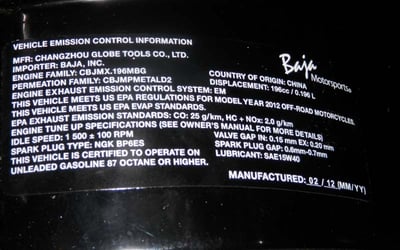 Manufacture Date location