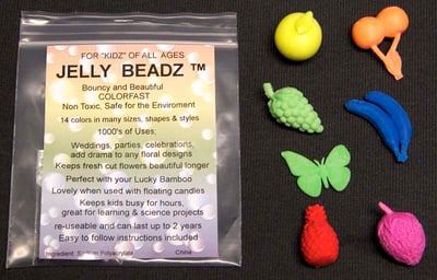 Doodlebutt Jelly BeadZ Magic Growing Fruity Fun water-absorbing polymer toys.