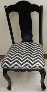 Hobby Lobby Black Accent Chair with Chevron Print