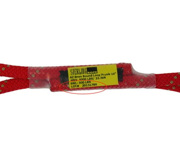 Lot number location on rope
