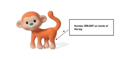 Front of teething toy