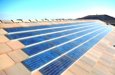 Recalled SolarSave roof panels in a residential application