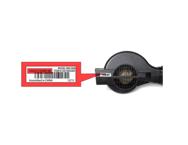 Model, item number and serial number location on underside.