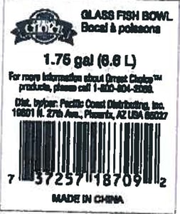 UPC code on fish bowls