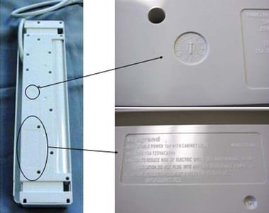 Location of nameplate and manufacture date code