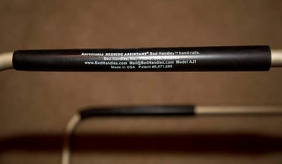 Label on Adjustable bed handle model AJ1