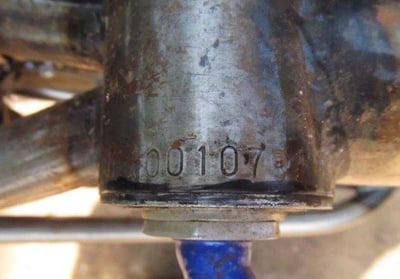 The serial number is etched on the bottom bracket.