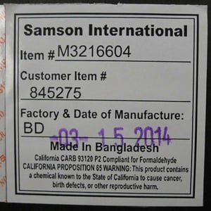 Spencer Bar Stool Label