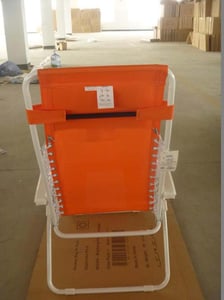 Back of chair with label