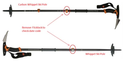 The date code is on pole underneath the locking mechanism.