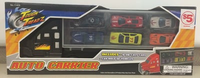 Black truck with packaging