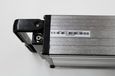 Location of the serial number on Pedego electric bike metal batteries
