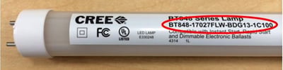 Product Number:  Retail / Consumer LED T8 Lamp