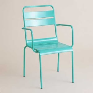 Cost Plus World Market Ronan Bistro Chair Lagoon Blue SKU 502283