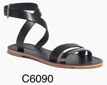 Sightseer Ankle-Wrap Sandal in Metallic Sand